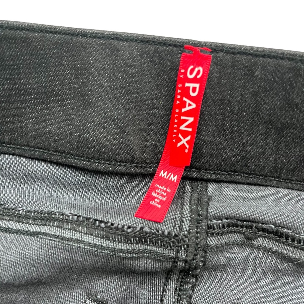 Spanx Distressed Skinny Jeans Women's S High Rise Stretch Denim Raw Hem 20213R - Picture 13 of 15